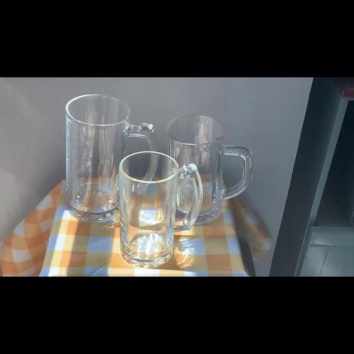 Wholesale promotional drinking glass logo printing beer glass cup with handle sublimation beer mug