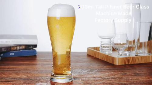 Customized  beer drinking glassware cups 700ml tall Pilsner sublimation beer  glass